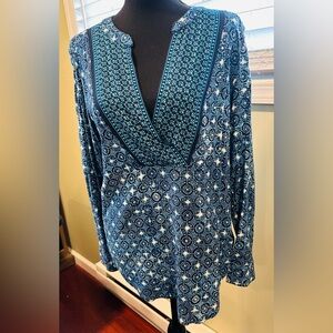 Michael Kors Blue Print Top